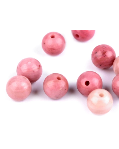 Minerálne korálky Rodonit Ø6 mm - 10 ks | Mimib