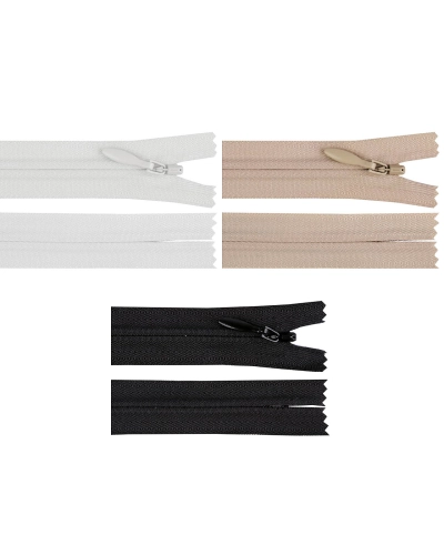 Špirálový zips skrytý YKK No 3 dĺžka 50 cm - 1 ks | Mimib