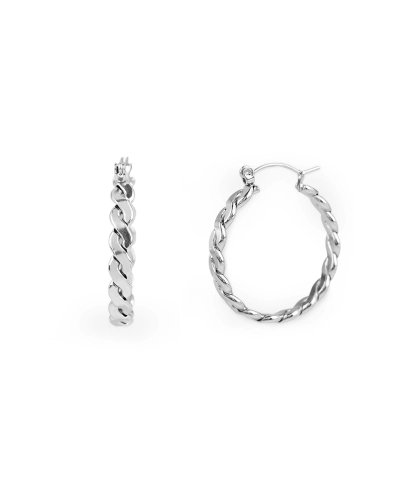 Náušnice z nerezovej ocele splietané kruhy - 1 pár | Mimib