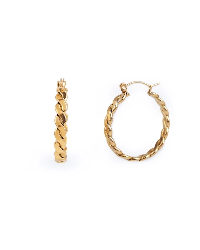 Náušnice z nerezovej ocele splietané kruhy - 1 pár | Mimib