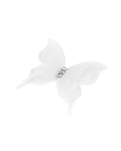 Motýľ s brúsenými kamienkami na našitie a nalepenie, trojvrstvový 3D - 10 ks | Mimib