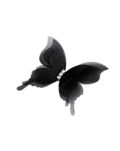 Motýľ s brúsenými kamienkami na našitie a nalepenie, trojvrstvový 3D - 10 ks | Mimib