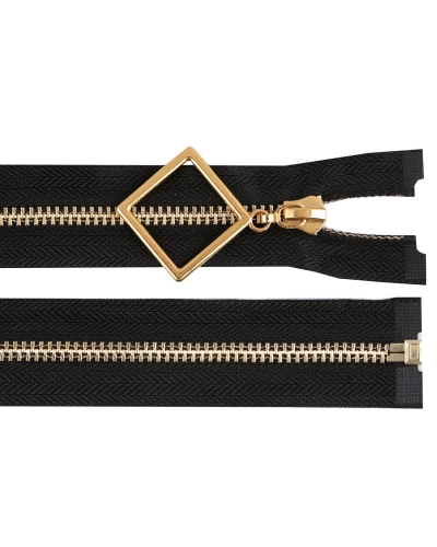 Kovový zips No 5 dĺžka 70 cm s ozdobným jazdcom - 1 ks | Mimib