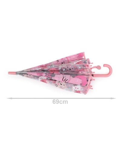 Detský priehľadný vystreľovací dáždnik mačky - 1 ks | Mimib