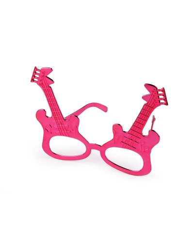 Karnevalové okuliare motýľ, gitara metalické - 1 ks | Mimib