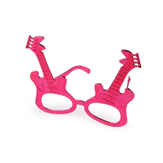 Karnevalové okuliare motýľ, gitara metalické - 1 ks | Mimib