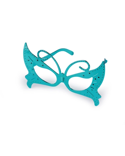 Karnevalové okuliare motýľ, gitara metalické - 1 ks | Mimib