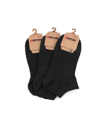 Pánske bavlnené ponožky členkové s prídavkom bambusu - 3 pár | Mimib