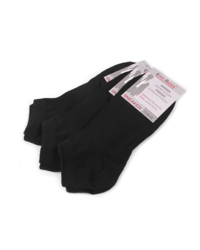 Pánske bavlnené ponožky členkové so zdravotným lemom - 3 pár | Mimib