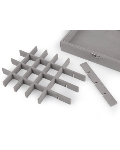 Šperkovnica so skleneným priehľadom zamatová 15x20x5 cm - 1 pár | Mimib