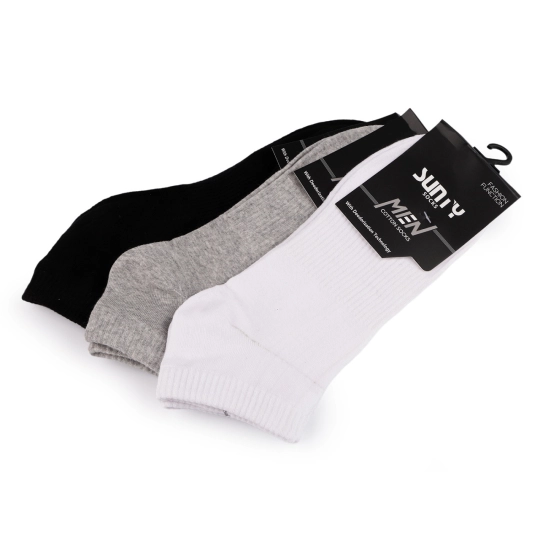 Pánske bavlnené ponožky členkové - 3 pár | Mimib