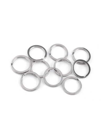 Krúžok na kľúče z chirurgickej ocele Ø25, 28, 32 mm plochý - 10 ks | Mimib