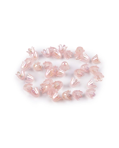 Plastové korálky zvonček / sukienka s AB efektom 9x11 mm - 10 g | Mimib