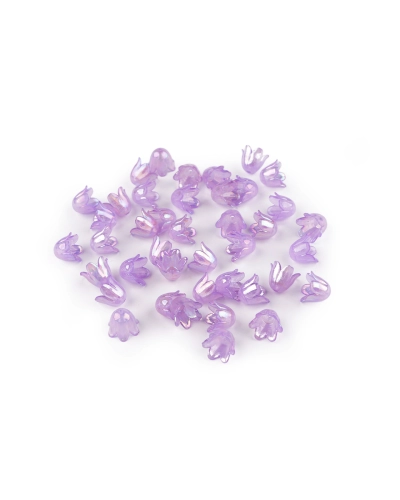 Plastové korálky zvonček / sukienka s AB efektom 9x11 mm - 10 g | Mimib