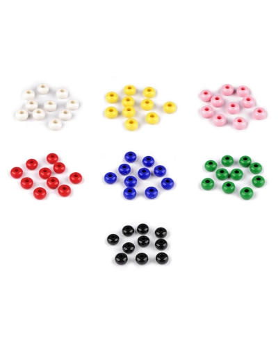 Plastové korálky s veľkým prievlakom Ø15 mm dekoračné - 10 ks | Mimib