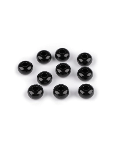 Plastové korálky s veľkým prievlakom Ø15 mm dekoračné - 10 ks | Mimib