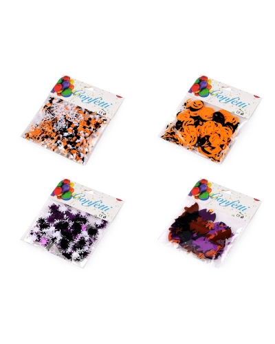 Konfety Halloween - pavúk, netopier, tekvica, pavučina - 1 sáčok | Mimib