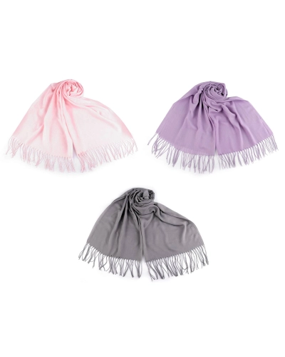 Letná šatka / šál so strapcami jednofarebná 70x175 cm - 1 ks | Mimib