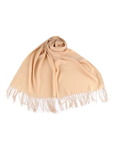 Letná šatka / šál so strapcami jednofarebná 70x175 cm - 1 ks | Mimib