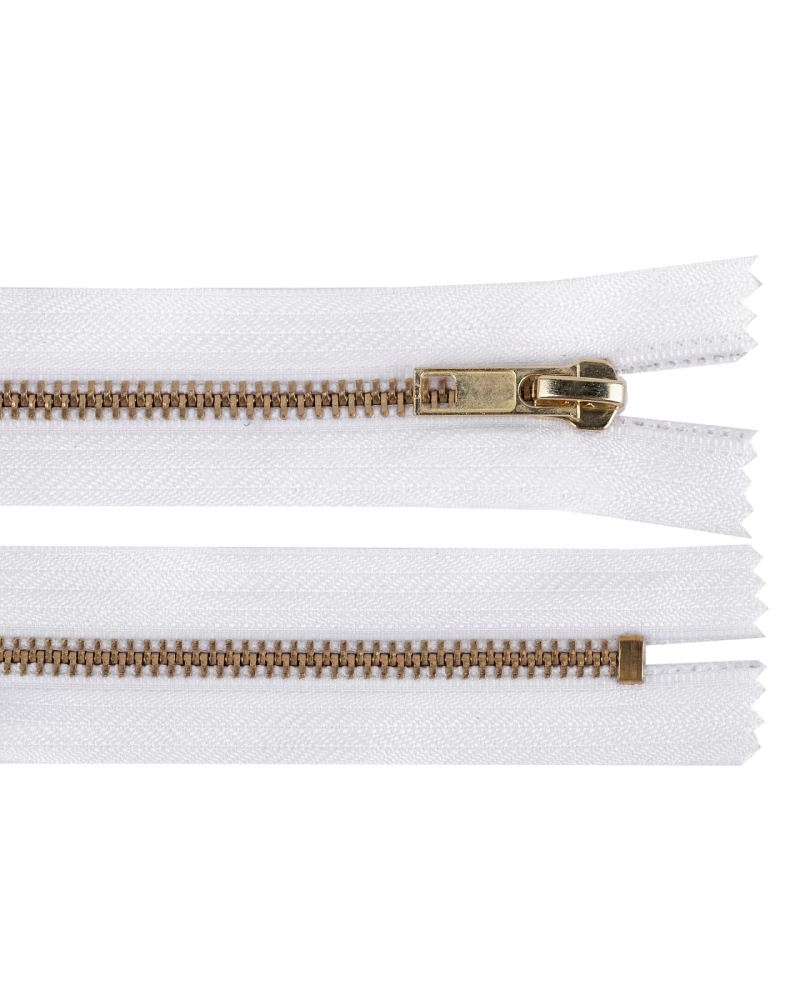 Kovový zips No 5 dĺžka 10 cm (jeansový) - 1 ks | Mimib