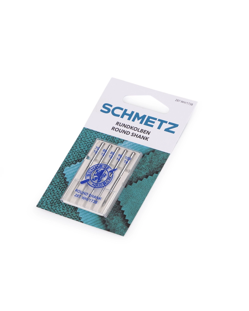 Strojové ihly s okrúhlym driekom združené 70, 80, 90, 100 Schmetz, pre staršie domáce šijacie stroje - 1 kar. | Mimib