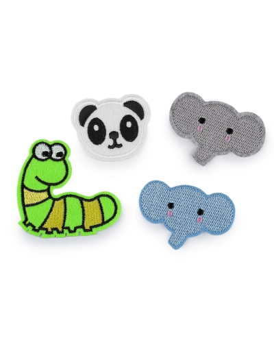 Nažehlovačka panda, slon, húsenica - 10 ks | Mimib