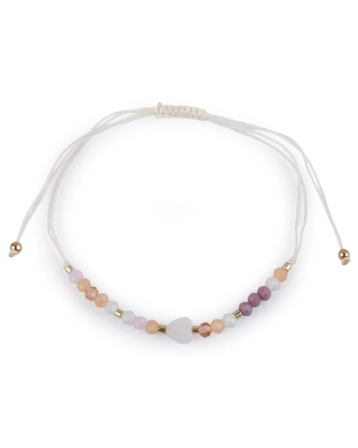 Náramok shamballa srdce a brúsené korálky s AB efektom - 1 ks | Mimib