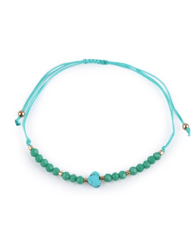 Náramok shamballa srdce a brúsené korálky s AB efektom - 1 ks | Mimib