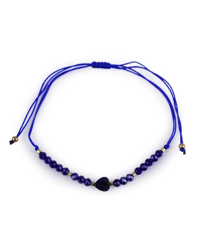 Náramok shamballa srdce a brúsené korálky s AB efektom - 1 ks | Mimib