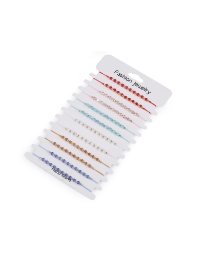 Náramok shamballa brúsené korálky s AB efektom - 1 ks | Mimib