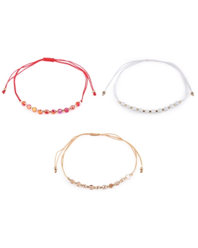 Náramok shamballa brúsené korálky s AB efektom - 1 ks | Mimib