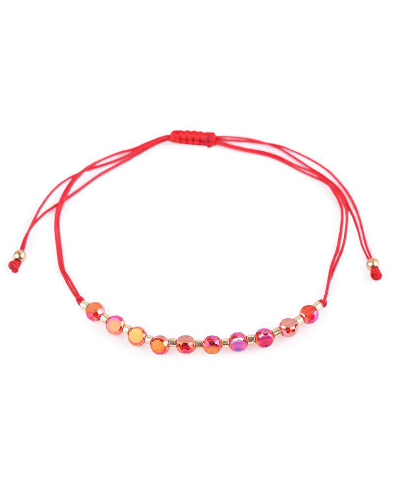 Náramok shamballa brúsené korálky s AB efektom - 1 ks | Mimib