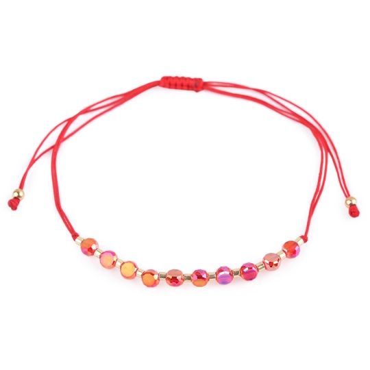 Náramok shamballa brúsené korálky s AB efektom - 1 ks | Mimib