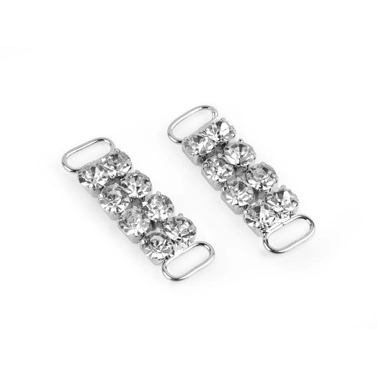 Štrasová ozdoba na odevy a doplnky 12x37 mm - 2 ks | Mimib