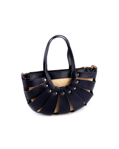 Letná kabelka so slamovou štruktúrou 35x20 cm - 1 ks | Mimib