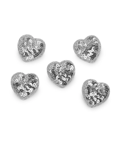 Nažehlovačka srdca s flitrami - 10 ks | Mimib