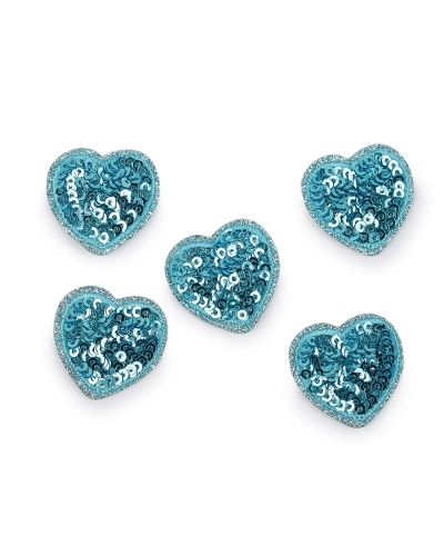 Nažehlovačka srdca s flitrami - 10 ks | Mimib