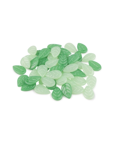 Plastové korálky lístočky - 20 g | Mimib
