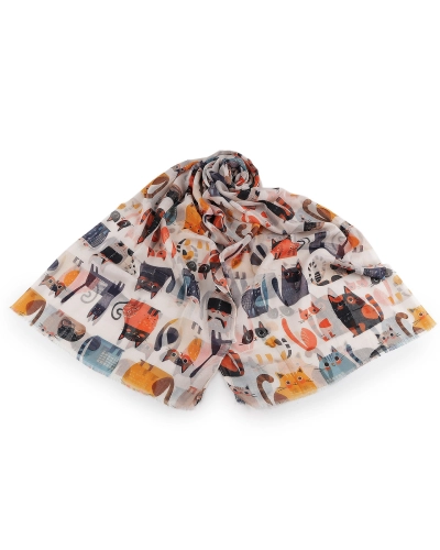 Letná šatka / šál mačky a psy 70x180 cm - 1 ks | Mimib