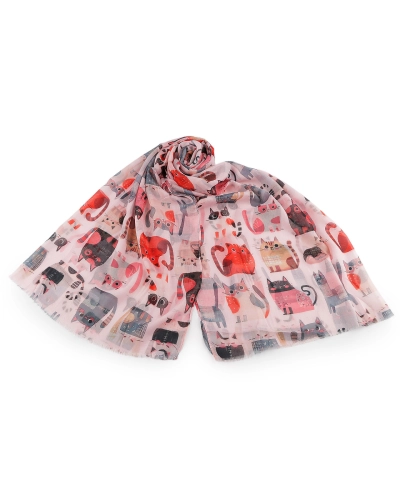 Letná šatka / šál mačky a psy 70x180 cm - 1 ks | Mimib