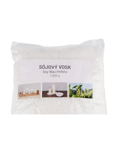 Vosk sójový - peletky na výrobu sviečok 1000 g - 1 sáčok | Mimib