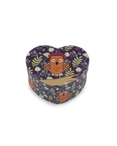 Darčeková krabička srdce sova 11,5x10 cm - 1 ks | Mimib