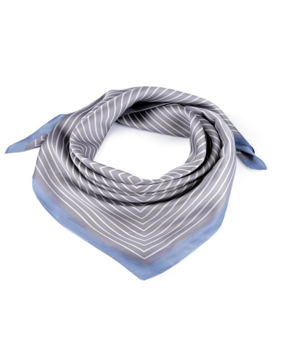 Saténová šatka s jemným prúžkom 70x70 cm - 1 ks | Mimib