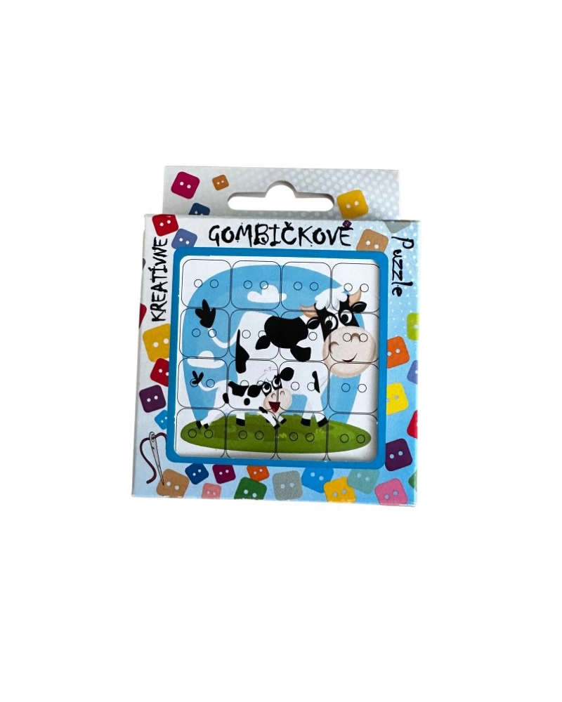 Knoflíkové Puzzle – Kravička | Mimib