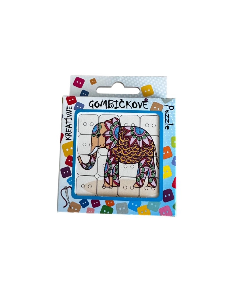 Knoflíkové Puzzle – Slůně | Mimib