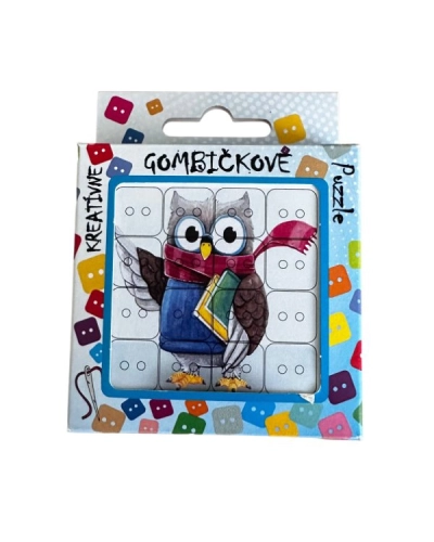Knoflíkové Puzzle – Sovička | Mimib