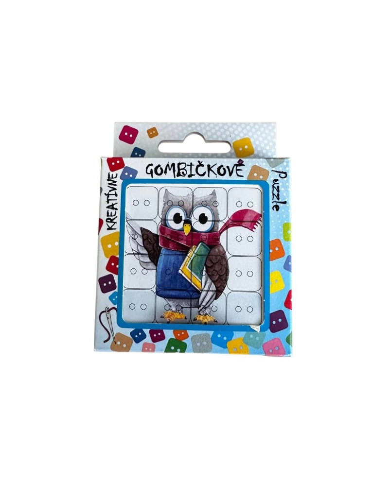 Knoflíkové Puzzle – Sovička | Mimib