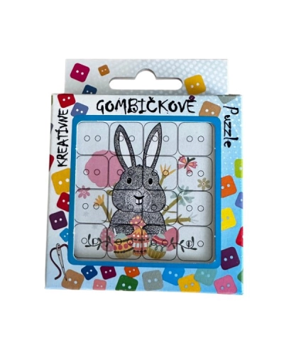 Knoflíkové Puzzle – Zajíček | Mimib
