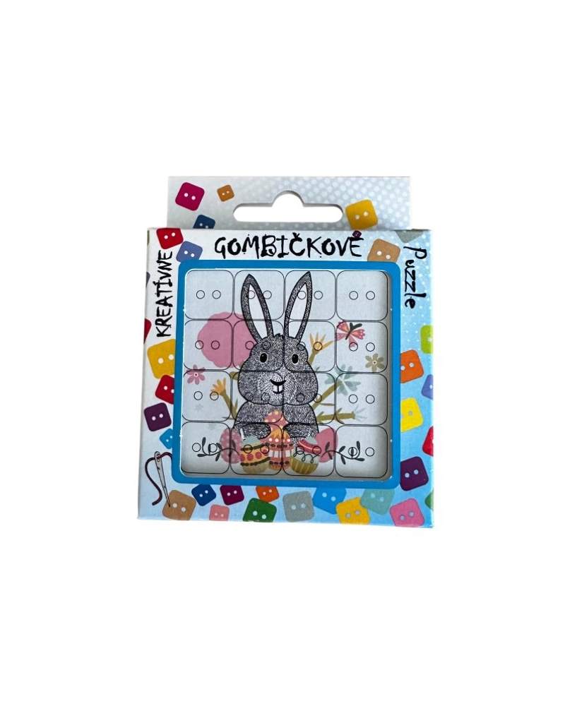 Knoflíkové Puzzle – Zajíček | Mimib