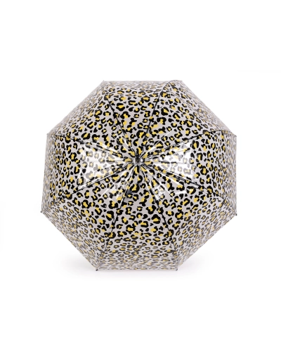 Dámsky / dievčenský priehľadný vystreľovací dáždnik leopard - 1 ks | Mimib